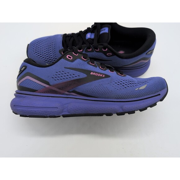 Brooks Ghost 15 1203801B544 Womens 8.5 Running Shoes Purple Black Lace Sneakers - Picture 8 of 10